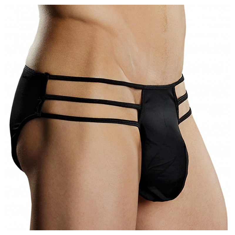 male power Slip Cage Brief Noir
